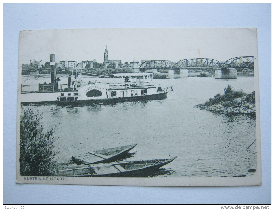 Küstrin ,  Cüstrin  , Schöne Karte 1931, Schiff  VICTORIA   Mit Marke + Stempel - Pommern