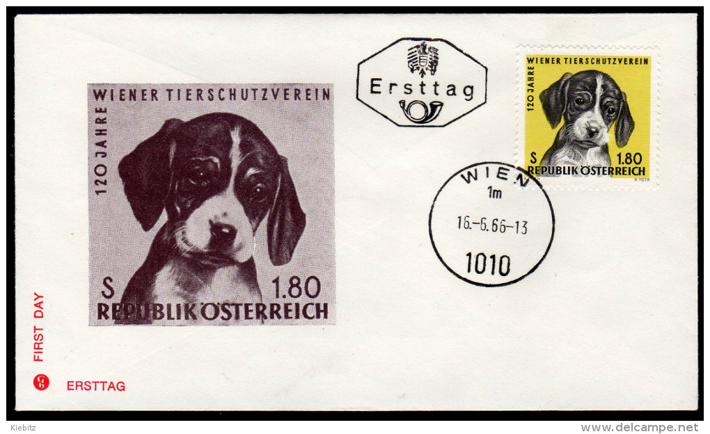 ÖSTERREICH 1966 - Wiener Tierschutzverein - FDC - Perros