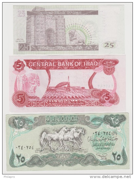 IRAK  3  BANKNOTES     VF ++  Ref  619 - Iraq