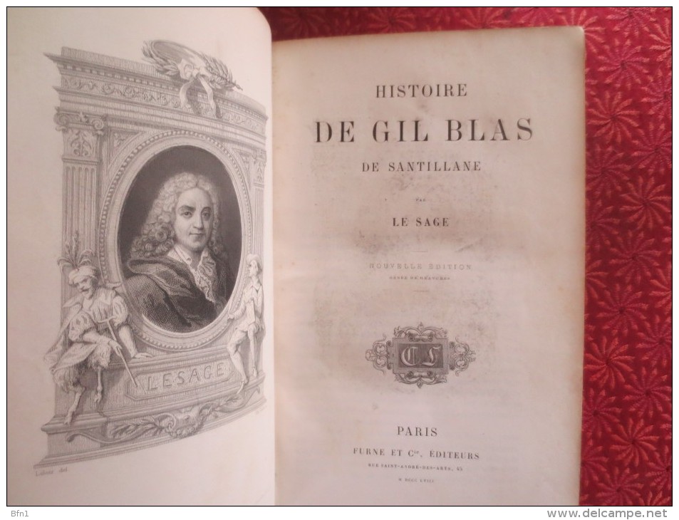 HISTOIRE DE GI BLAS DE SANTILLANE PAR LE SAGE 1868- PRIS FURNE - Jusque 1700