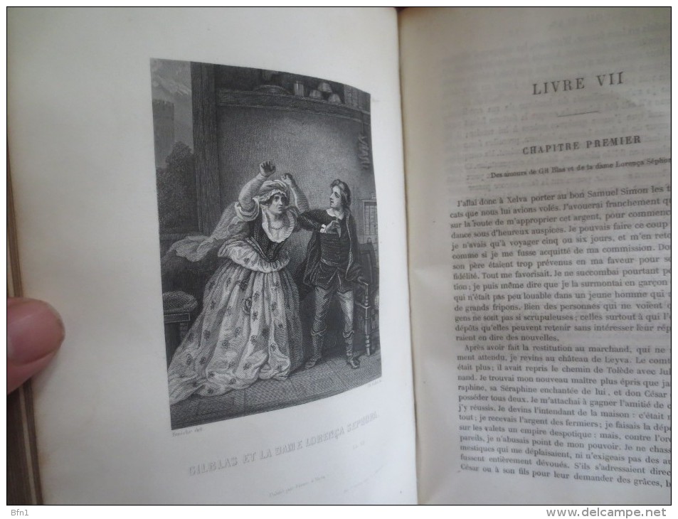 HISTOIRE DE GI BLAS DE SANTILLANE PAR LE SAGE 1868- PRIS FURNE - Jusque 1700