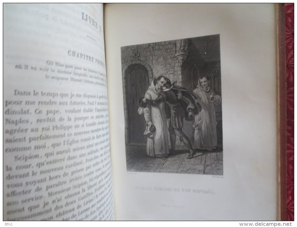 HISTOIRE DE GI BLAS DE SANTILLANE PAR LE SAGE 1868- PRIS FURNE