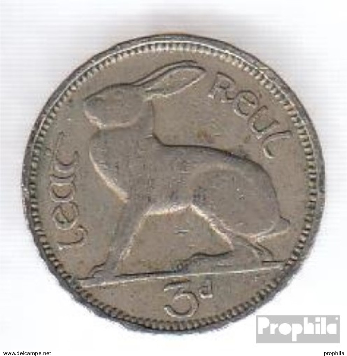 Irland 12 1948 Vorzüglich Kupfer-Nickel Vorzüglich 1948 3 Pence Hase - Irland