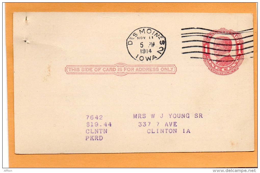 United States 1914 Card Mailed - 1901-20