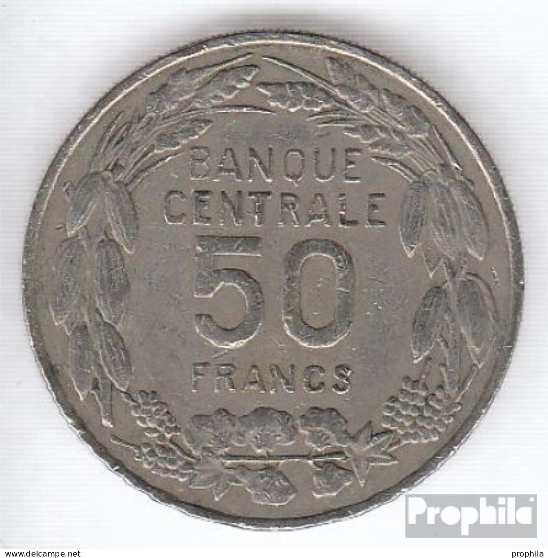 Kamerun KM-Nr. : 13 1960 Stgl./unzirkuliert Kupfer-Nickel Stgl./unzirkuliert 1960 50 Francs Antilopen - Kameroen