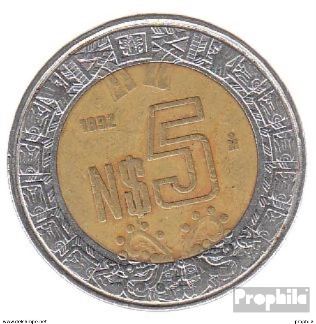 Mexiko KM-Nr. : 552 1992 Sehr Schön Bimetall Sehr Schön 1992 5 Pesos Adler - Mexico