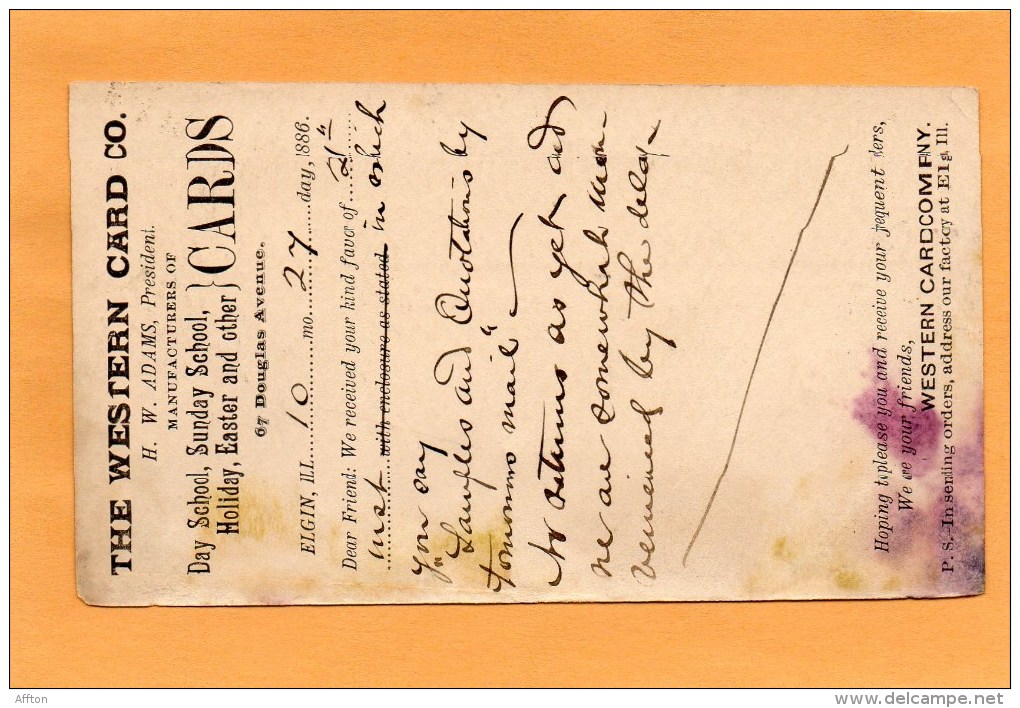 United States 1888 Card Mailed - ...-1900