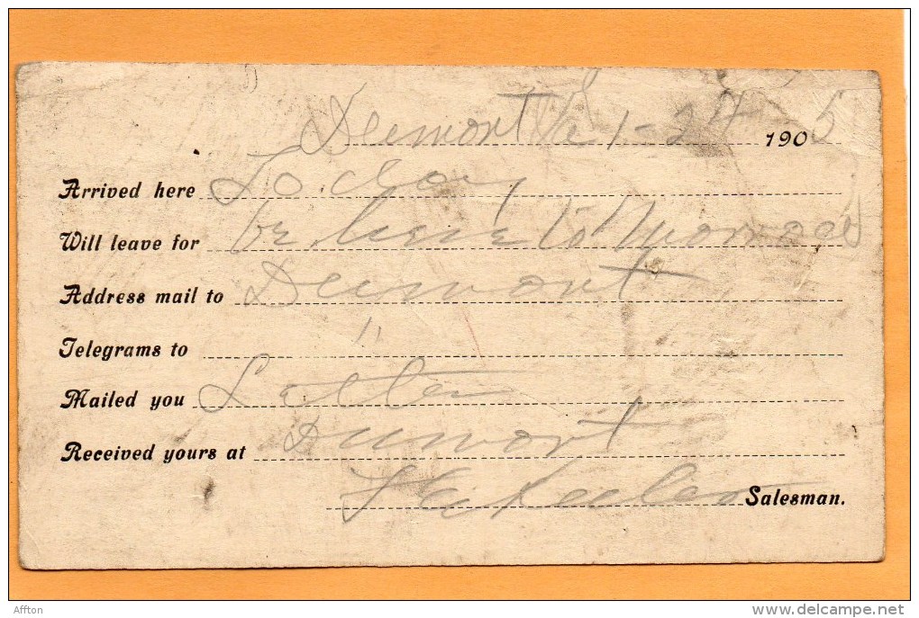 United States 1905 Card Mailed - 1901-20