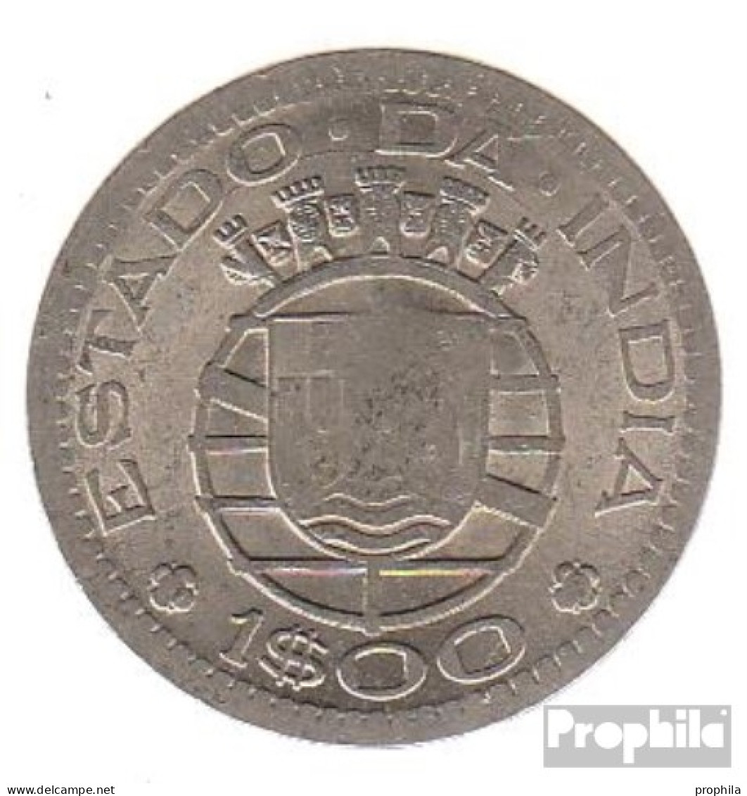 Portugiesisch-Indien KM-Nr. : 33 1959 Sehr Schön Kupfer-Nickel Sehr Schön 1959 1 Escudu Wappen - Portugal