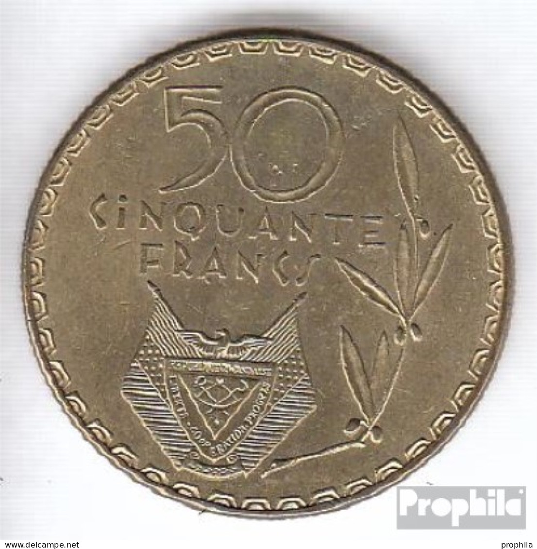 Ruanda 16 1977 Sehr Schön Messing Sehr Schön 1977 50 Francs Kaffeebaum - Rwanda