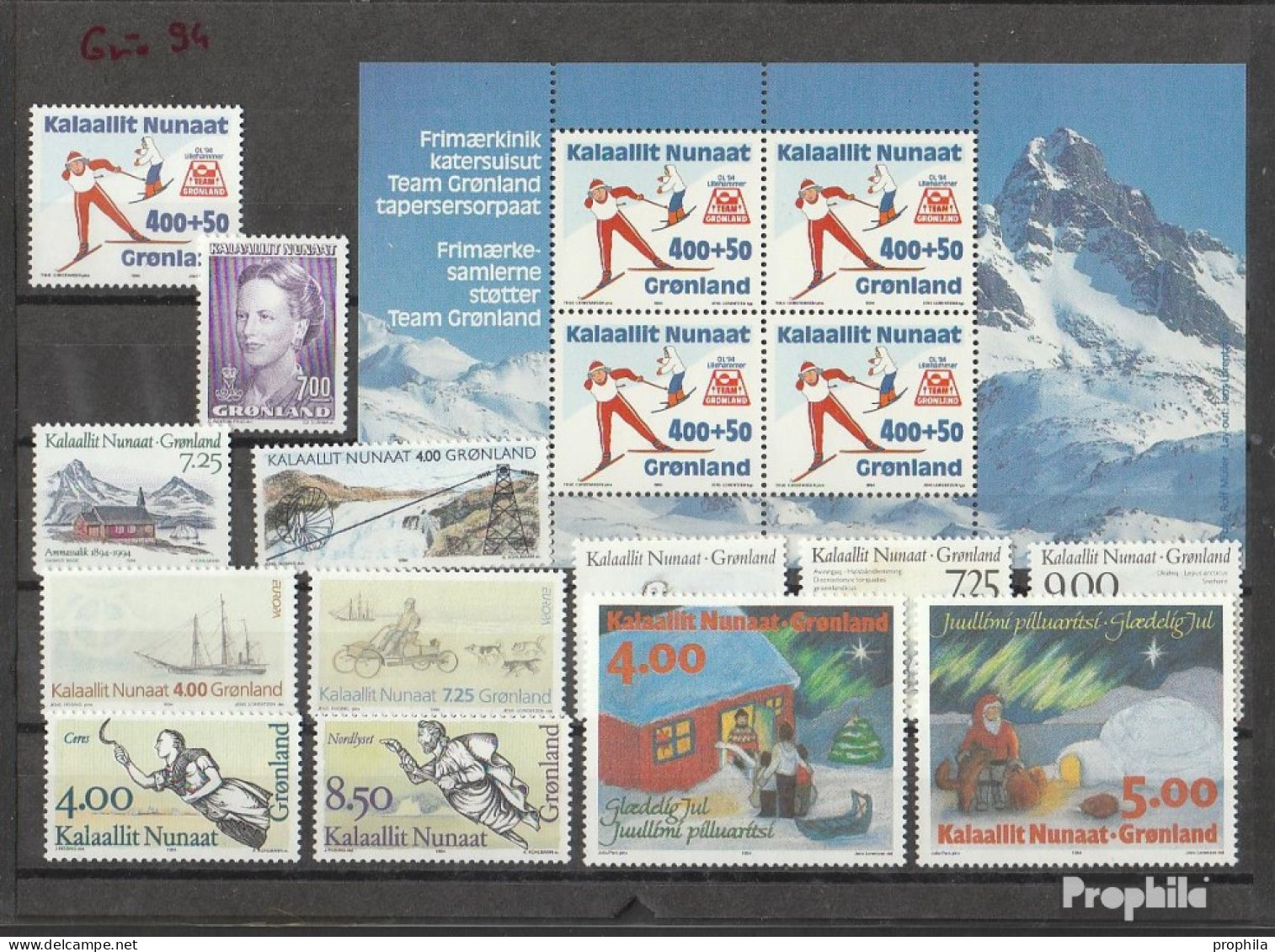 Dänemark - Grönland 1994 Postfrisch Kompletter Jahrgang In Sauberer Erhaltung - Années Complètes