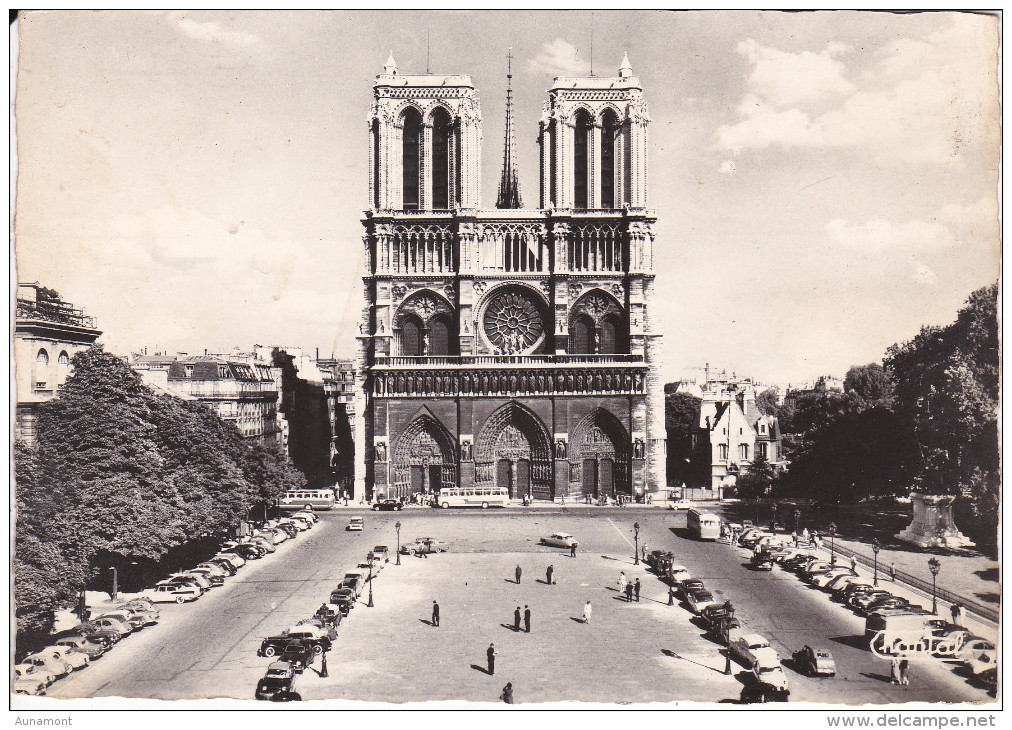 Francia--Paris--1965--Notre Dame Et Le Parvis--Cachet -Paris ,R.Du Louvre - Notre Dame De Paris