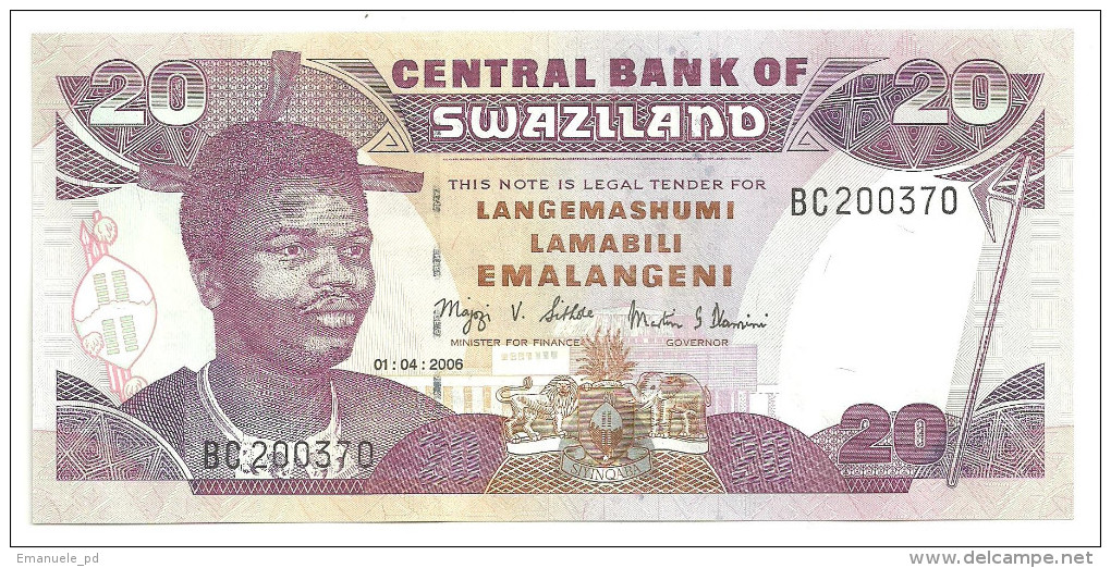 Swaziland 20 Emalangeni 2006 UNC - Swaziland