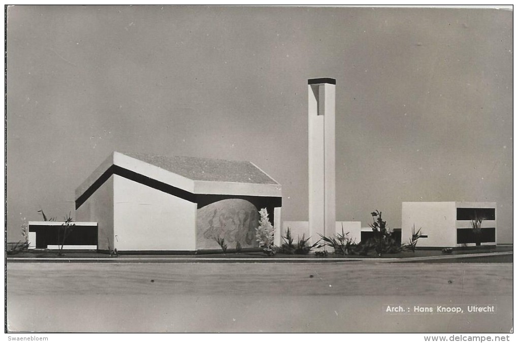 NL.- Baarn. Ontwerp Van De R.K. Maria Kerk. A.d Bremstraatzijde. Door Arch. Hans Knoop Te Utrecht. - Baarn