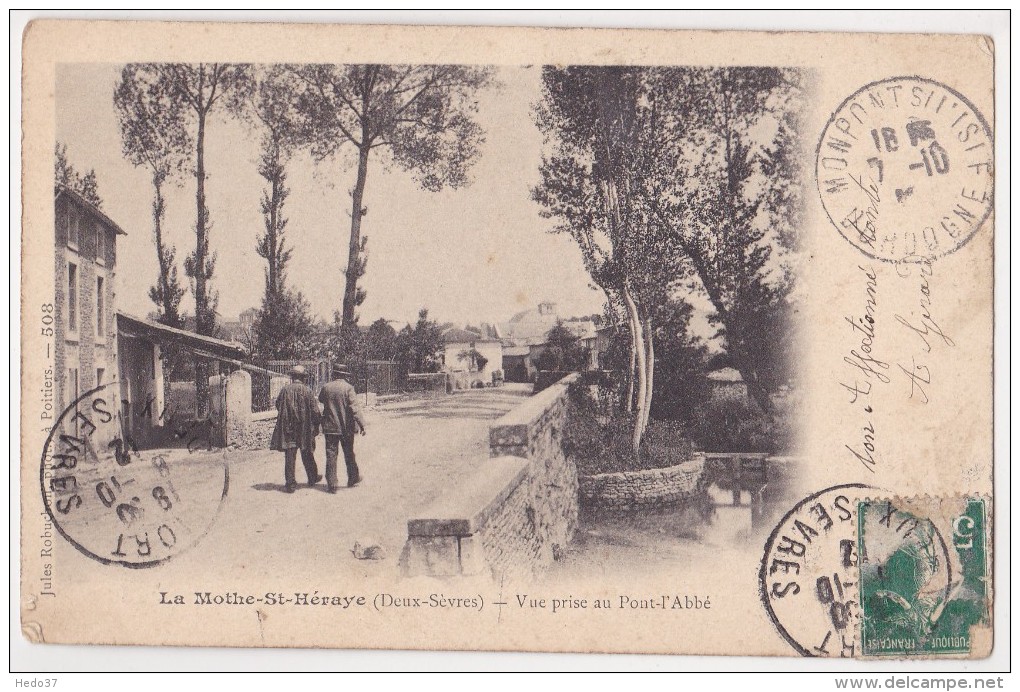 Vue Prise Au Pont L'Abbé - La Mothe Saint Heray