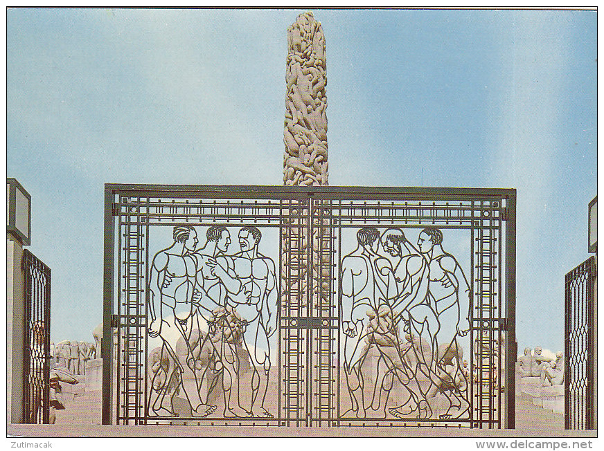 Oslo - One Of The Wrought Iron Gates To The Monolith - Norway