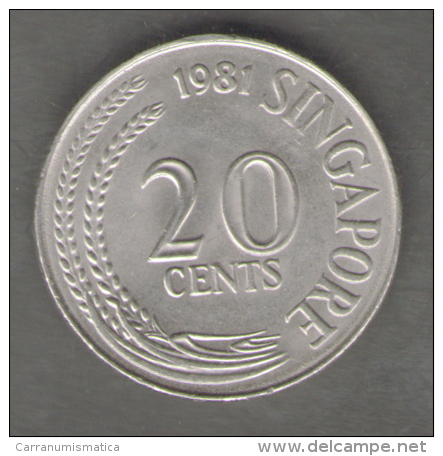 SINGAPORE 20 CENTS 1981 - Singapore