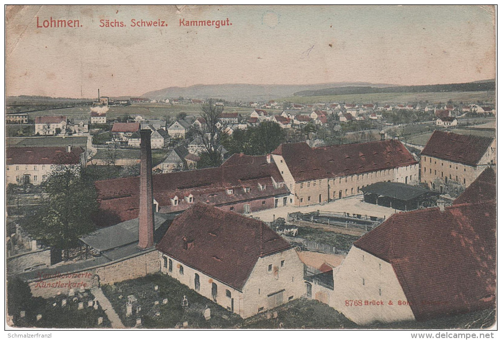 AK Lohmen Sächsische Schweiz Kammergut Hof Gehöft Fabrik ? Bei Pirna Stolpen Wehlen Rathewalde Dürrröhrsdorf - Stolpen