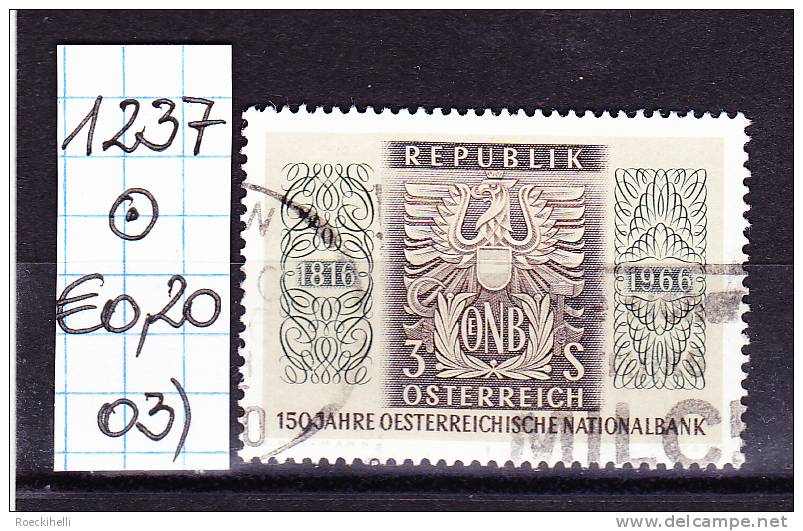 27.5.1966 - SM  "150 Jahre Österr. Nationalbank" -  O Gestempelt - Siehe Scan  (1237o 01-12) - Gebruikt