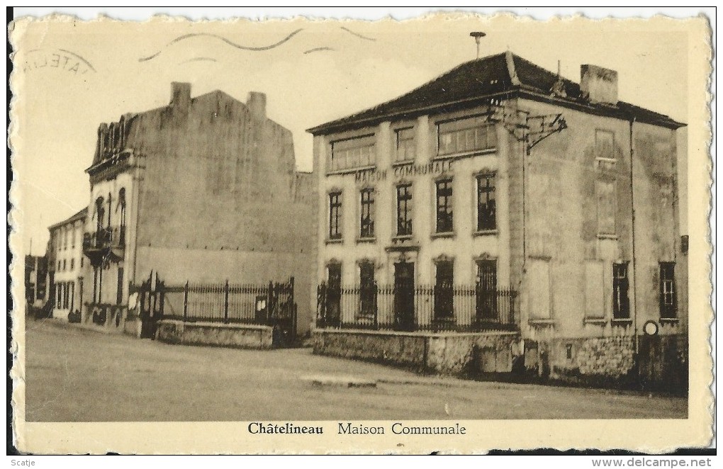 Châtelineau    Maison Communale;    1959  Naar Zelzate - Chatelet