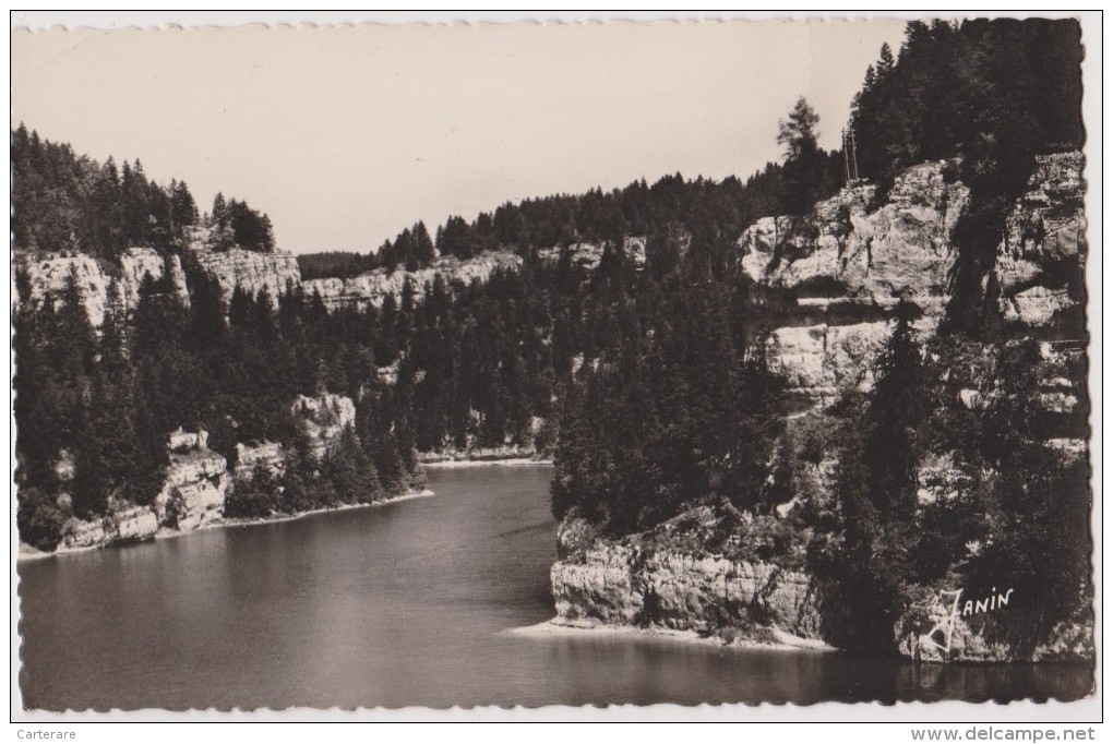 Carte Ancienne,25,doubs,VILLERS LE LAC,EN 1963,FRANCO SUISSE,PHOTO JANIN,rocher De La Vierge - Pontarlier