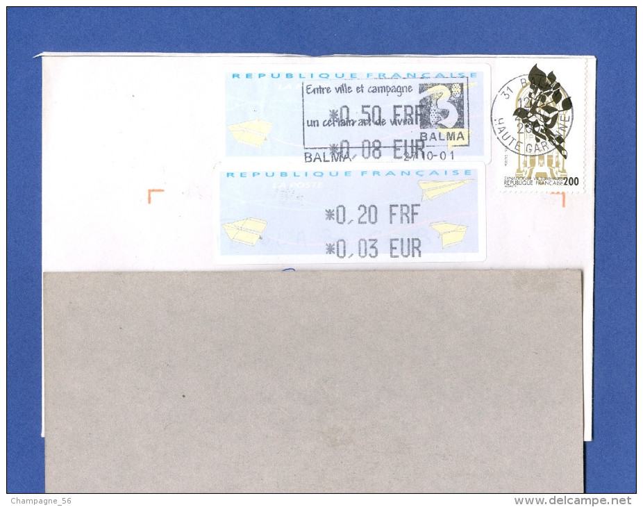 VARIÉTÉS 2001   N° 2516  PHOSPHORESCENTE JAUNE ET BLANC ET DISTRIBUTEURS   OBLITÉRÉ - Storia Postale