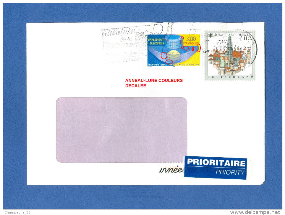 * 1998 N° 3206 FRANCE  PHOSPHORESCENTE  / ALLEMAGNE FÉDÉRALE  1998 N° 1797 OBLITÉRÉ - Cartas & Documentos