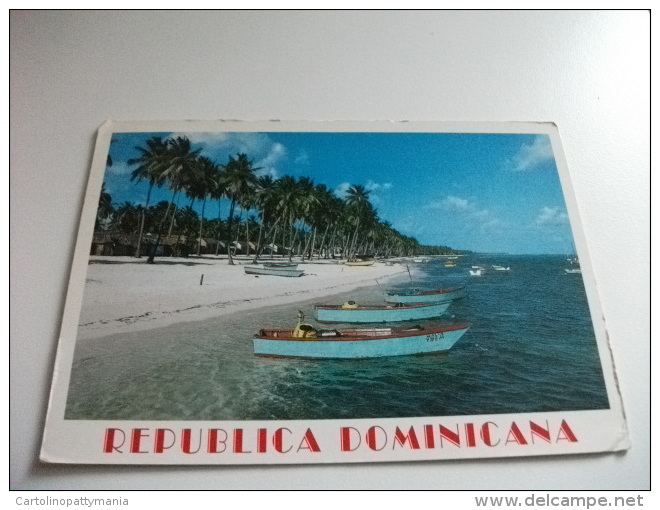 STORIA POSTALE FRANCOBOLLO COMMEMORATIVO Republica Dominicana Isla Saona Playa Dominicana - Dominicaanse Republiek