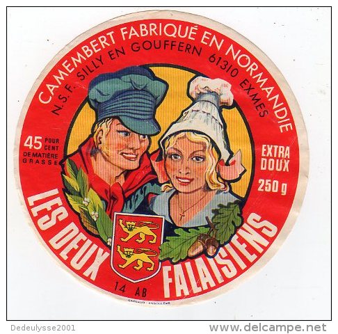 Fev15   61046    étiquette  Camembert    Les Deux Falaisiens - Cheese