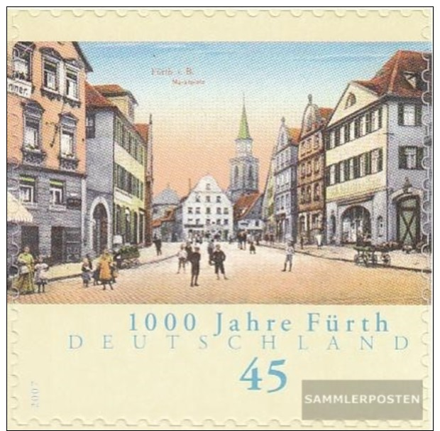 BRD (BR.Deutschland) 2584 (completa Edizione) Selbstklebende Problemaabe MNH 2007 Fuerth - Nuovi