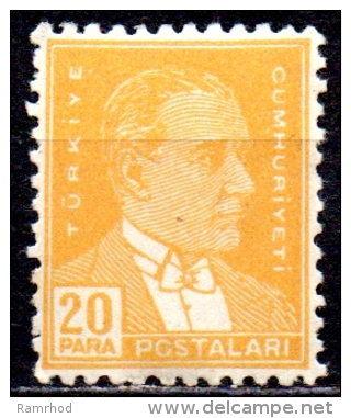 TURKEY 1931 Kemal Ataturk -  20pa. - Orange MNH - Nuevos