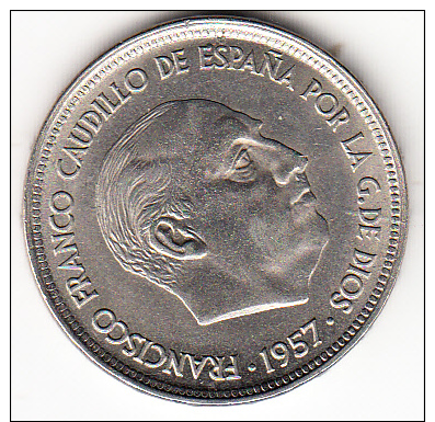 ESPAÑA 1957 . ESTRELLA "58"  50 Pts. FRANCO NUEVA SIN CIRCULAR.PRECIOSA CN4153 - 50 Pesetas