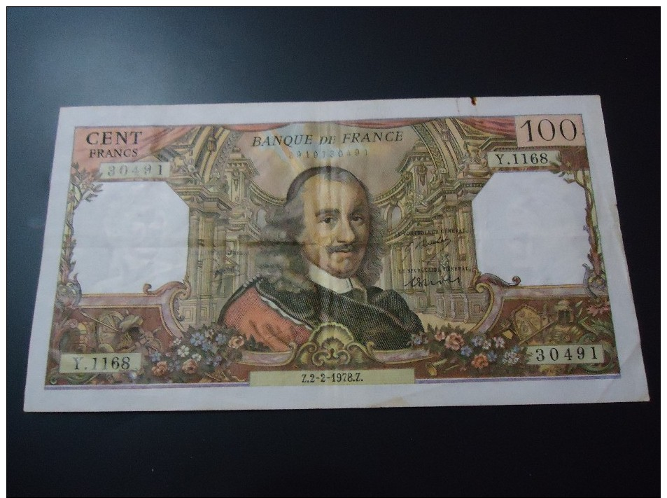 1978 FRANCE RARE 100 FRANCS ( P 149f ) - 100 F 1964-1979 ''Corneille''