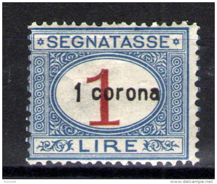 DALMAZIA 1922 SEGNATASSE 1 C. SU 1 LIRE  ** MNH - Dalmatië