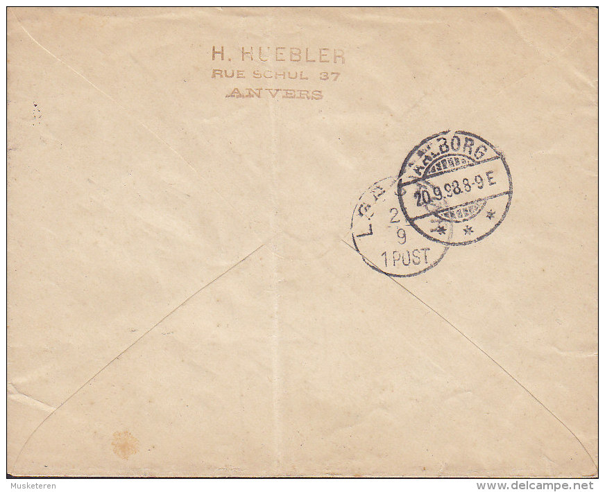 Belium Postal Stationery Ganzsache Entier (Recommandée) ANVERS STATION 1898 To LØGSTØR Via AALBORG Denmark (2 Scans) - Covers