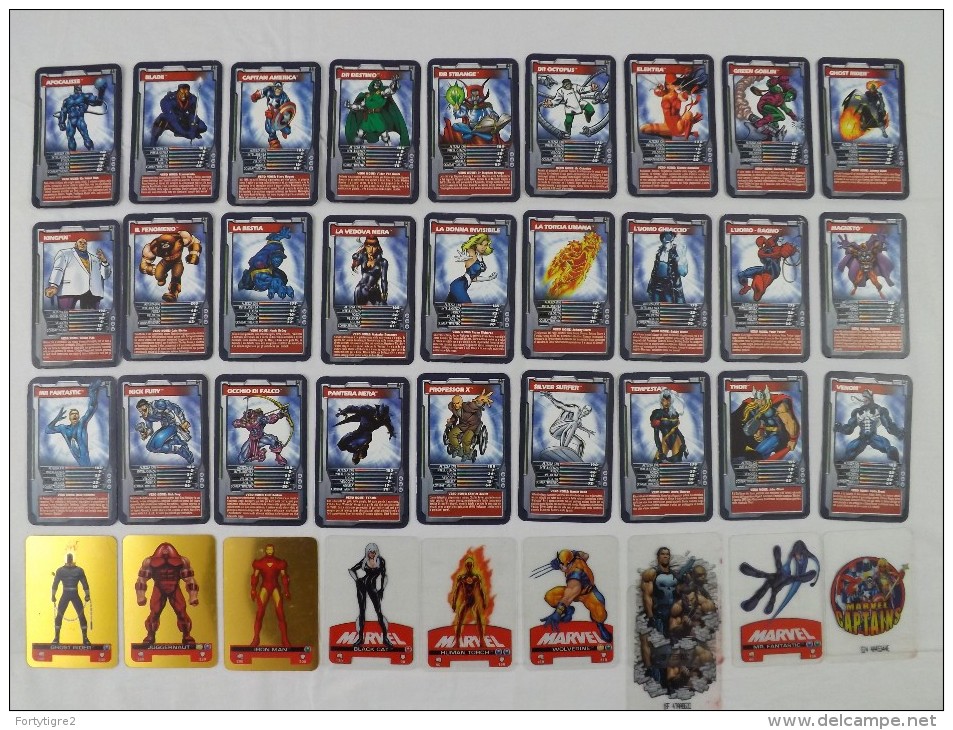 C04 TOP TRUMPS MARVEL HEROES LOTTO 37 CARDS SUPEROI SUPERHEROES - Marvel