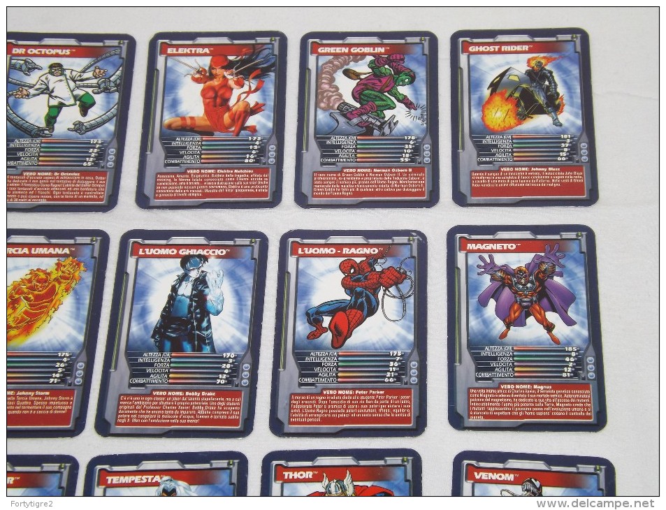C04 TOP TRUMPS MARVEL HEROES LOTTO 37 CARDS SUPEROI SUPERHEROES - Marvel