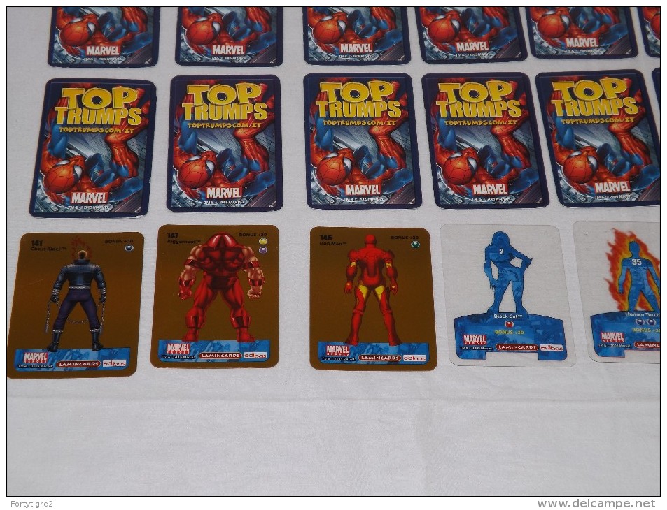 C04 TOP TRUMPS MARVEL HEROES LOTTO 37 CARDS SUPEROI SUPERHEROES