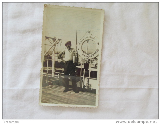 PHOTO D UN MARIN SUR L ASTROLABE EN  1933 - Bateaux