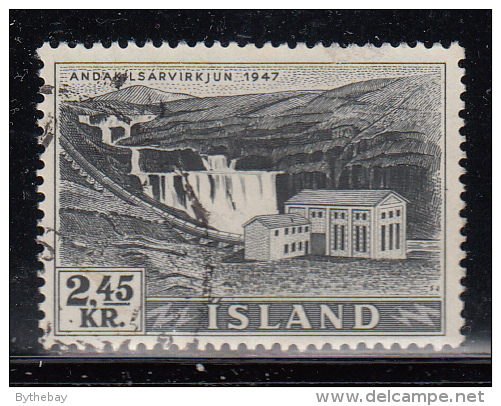 Iceland Used Scott #294 Facit #342 2.45k Andakilsar Power Station - Usados