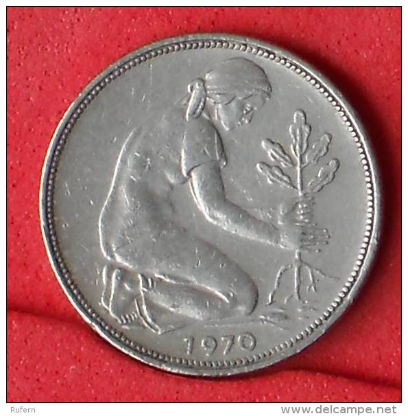 GERMANY FEDERAL REPUBLIC  50  PFENING  1970 D   KM# 109,1  -    (Nº11070) - 50 Pfennig