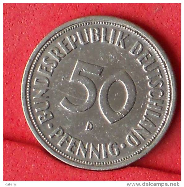 GERMANY FEDERAL REPUBLIC  50  PFENING  1950 D   KM# 109,1  -    (Nº11073) - 50 Pfennig
