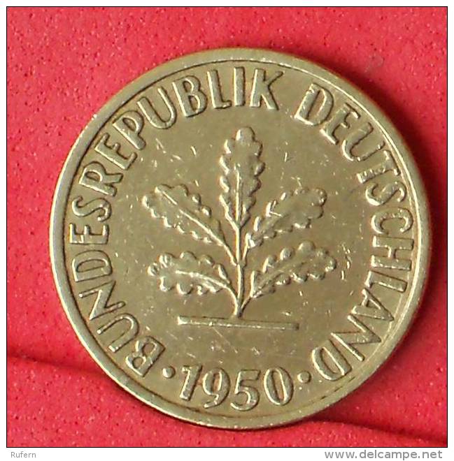 GERMANY FEDERAL REPUBLIC  10  PFENING  1950 J   KM# 108  -    (Nº11075) - 10 Pfennig