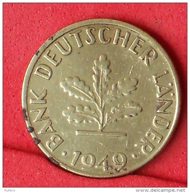 GERMANY FEDERAL REPUBLIC  10  PFENING  1949 G   KM# 103  -    (Nº11076) - 10 Pfennig