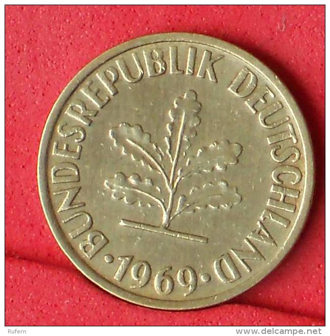 GERMANY FEDERAL REPUBLIC  10  PFENING  1969 D   KM# 108  -    (Nº11081) - 10 Pfennig