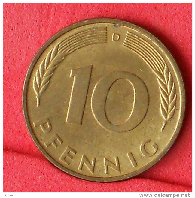 GERMANY FEDERAL REPUBLIC  10  PFENING  1988 D   KM# 108  -    (Nº11089) - 10 Pfennig
