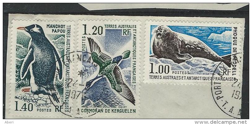 N° 58; 59; 60 -  Oblitéré à KERGUELEN Le 24/9/1976 - Gebraucht