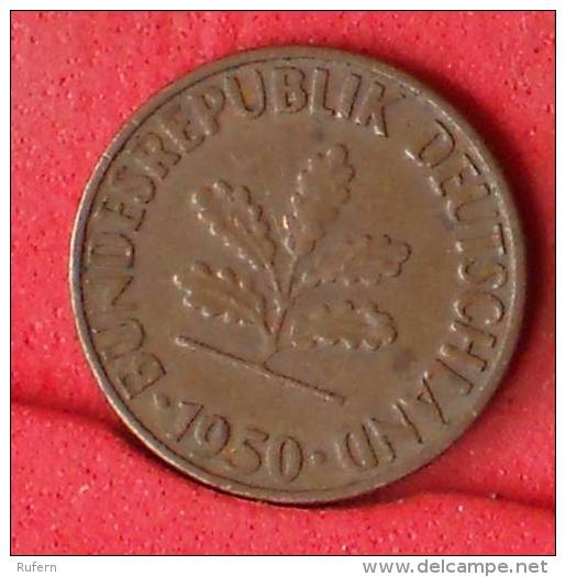 GERMANY FEDERAL REPUBLIC  1  PFENNING  1950 G   KM# 105  -    (Nº11176) - 1 Pfennig