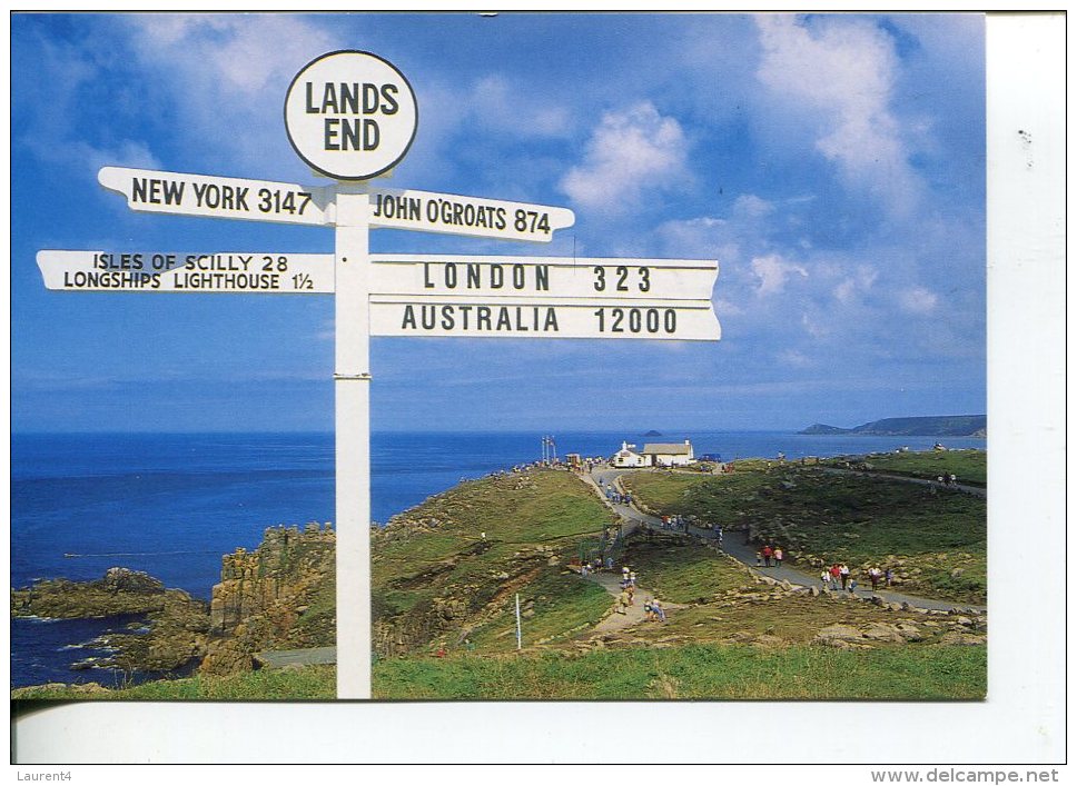 (8001) UK - Lands End Road Sign - Land's End