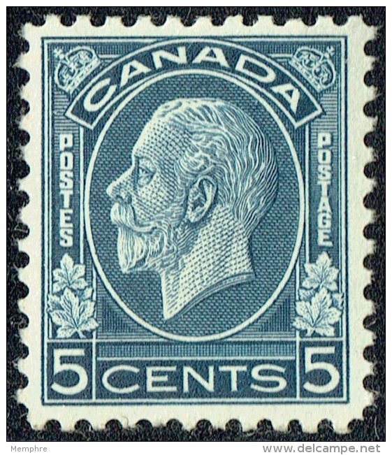 1932  George V  Medallion Issue  5 Cent Dark Blue  Sc 199  MNH - Nuevos